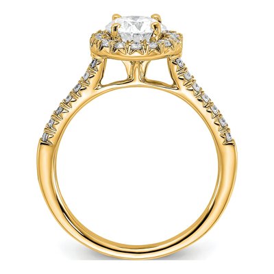 14K Yellow Gold Lab-Grown Diamond Engagement Ring Semi-Mount – view 2