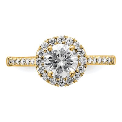14K Yellow Gold Lab-Grown Diamond Engagement Ring Semi-Mount – view 4