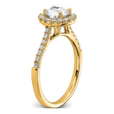 14K Yellow Gold Lab-Grown Diamond Engagement Ring Semi-Mount – view 6