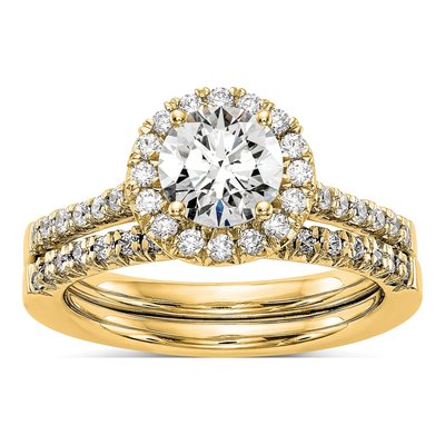 14K Yellow Gold Lab-Grown Diamond Engagement Ring Semi-Mount – view 7