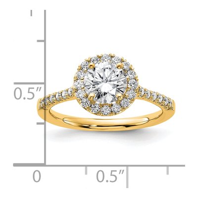 14K Yellow Gold Lab-Grown Diamond Engagement Ring Semi-Mount – view 8