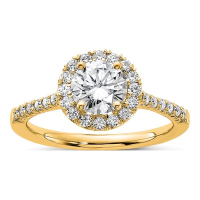 14K Yellow Gold Lab-Grown Diamond Engagement Ring Semi-Mount