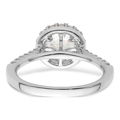 14K White Gold Diamond Halo Engagement Ring Semi-Mount – view 6