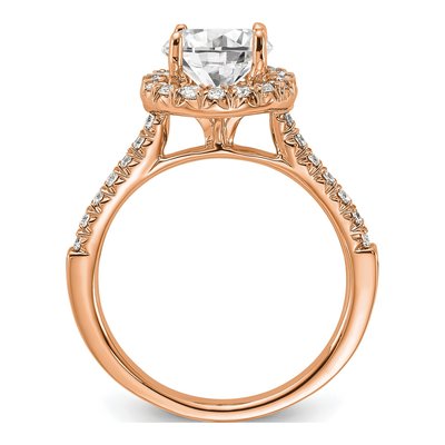 14K Rose Gold Lab-Grown Diamond Engagement Ring Semi-Mount – view 2