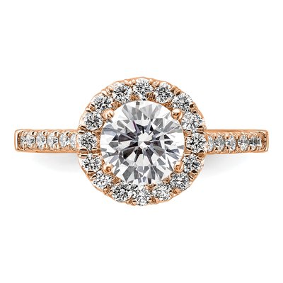 14K Rose Gold Lab-Grown Diamond Engagement Ring Semi-Mount – view 4