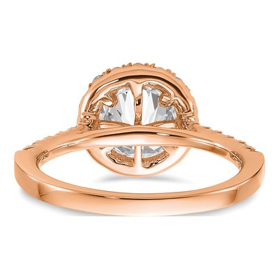 14K Rose Gold Lab-Grown Diamond Engagement Ring Semi-Mount – view 5
