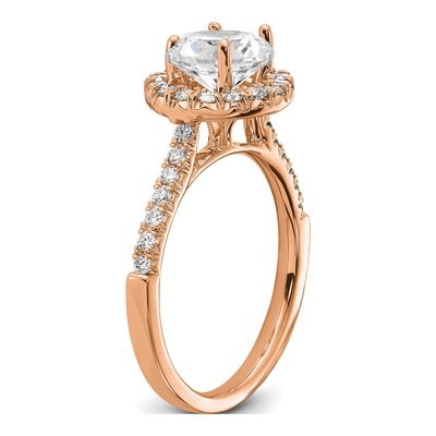 14K Rose Gold Lab-Grown Diamond Engagement Ring Semi-Mount – view 6