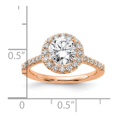 14K Rose Gold Lab-Grown Diamond Engagement Ring Semi-Mount – view 8