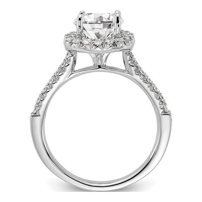 14K White Gold Lab-Grown Diamond Engagement Ring Semi-Mount – view 3