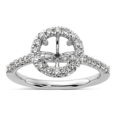 14K White Gold Lab-Grown Diamond Engagement Ring Semi-Mount – view 8