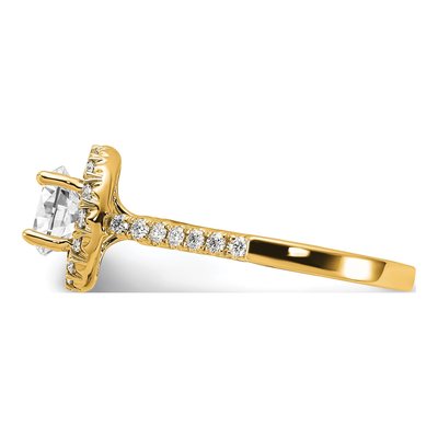14K Yellow Gold Lab-Grown Diamond Engagement Ring Semi-Mount – view 3