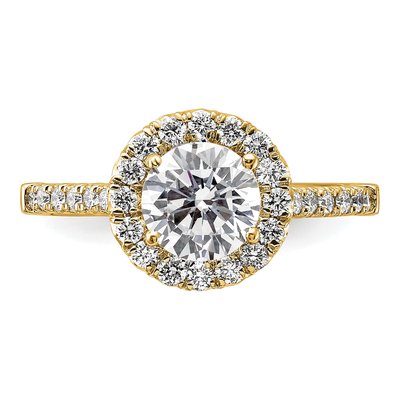 14K Yellow Gold Lab-Grown Diamond Engagement Ring Semi-Mount – view 4