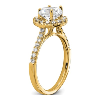 14K Yellow Gold Lab-Grown Diamond Engagement Ring Semi-Mount – view 6
