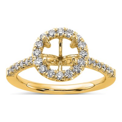 14K Yellow Gold Lab-Grown Diamond Engagement Ring Semi-Mount – view 7
