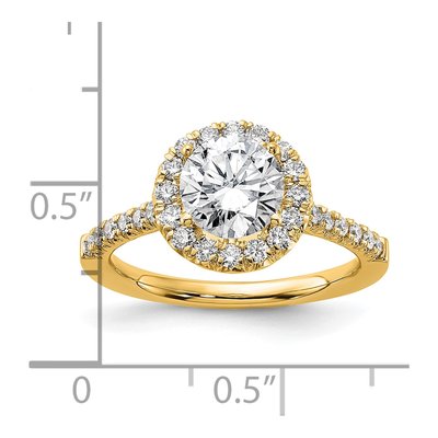 14K Yellow Gold Lab-Grown Diamond Engagement Ring Semi-Mount – view 8