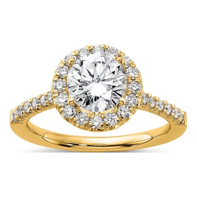 14K Yellow Gold Lab-Grown Diamond Engagement Ring Semi-Mount