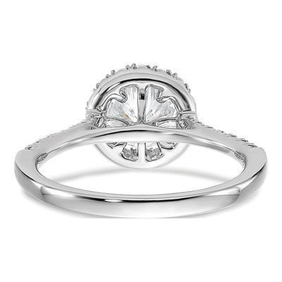 14K White Gold Round Diamond Ring Mounting – view 5