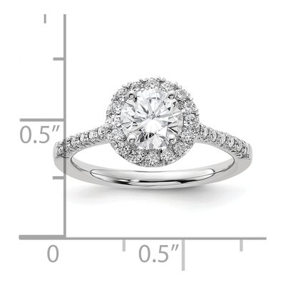 14K White Gold Round Diamond Ring Mounting – view 8