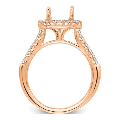 14K Rose Gold Lab-Grown Diamond Engagement Ring Semi-Mount – view 2