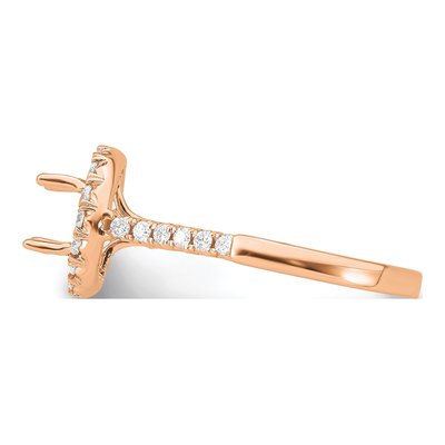 14K Rose Gold Lab-Grown Diamond Engagement Ring Semi-Mount – view 3