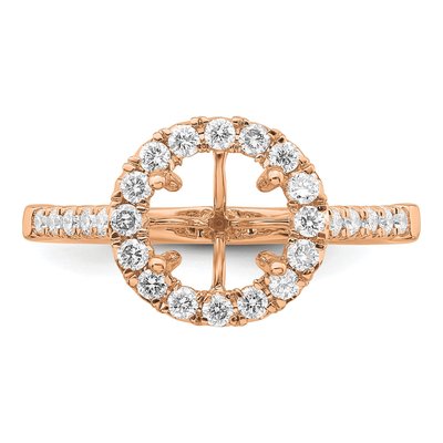 14K Rose Gold Lab-Grown Diamond Engagement Ring Semi-Mount – view 4