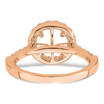 14K Rose Gold Lab-Grown Diamond Engagement Ring Semi-Mount – view 5