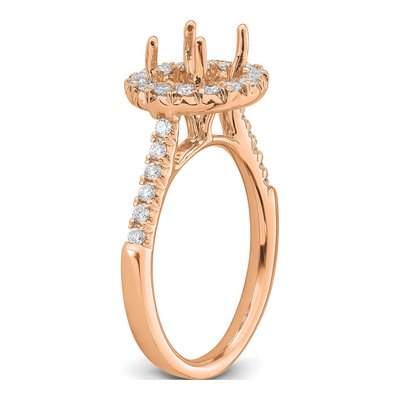 14K Rose Gold Lab-Grown Diamond Engagement Ring Semi-Mount – view 6