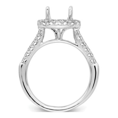 14K White Gold Lab-Grown Diamond Engagement Ring Semi-Mount – view 3