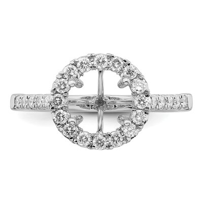 14K White Gold Lab-Grown Diamond Engagement Ring Semi-Mount – view 5