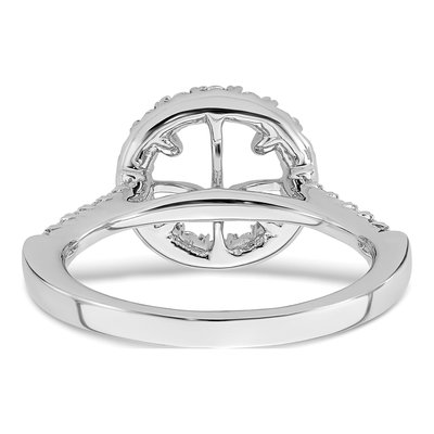 14K White Gold Lab-Grown Diamond Engagement Ring Semi-Mount – view 6