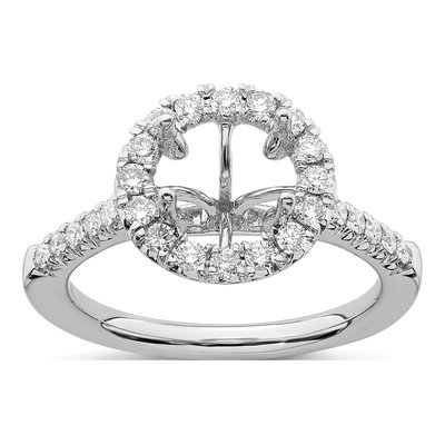 14K White Gold Lab-Grown Diamond Engagement Ring Semi-Mount – view 8