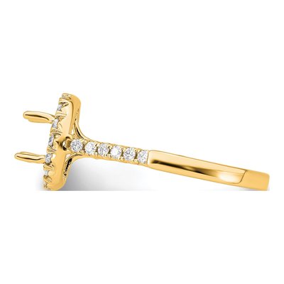 14K Yellow Gold Lab-Grown Diamond Engagement Ring Semi-Mount – view 3