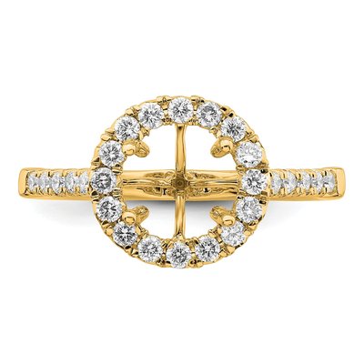 14K Yellow Gold Lab-Grown Diamond Engagement Ring Semi-Mount – view 4