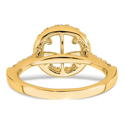 14K Yellow Gold Lab-Grown Diamond Engagement Ring Semi-Mount – view 5