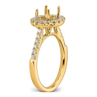 14K Yellow Gold Lab-Grown Diamond Engagement Ring Semi-Mount – view 6