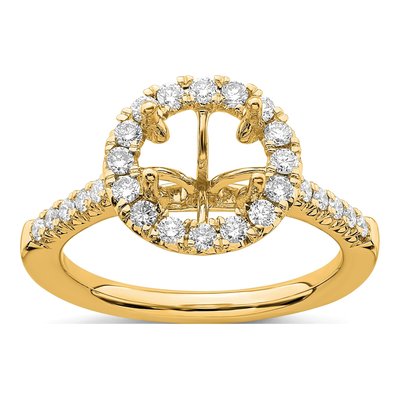 14K Yellow Gold Lab-Grown Diamond Engagement Ring Semi-Mount – view 7