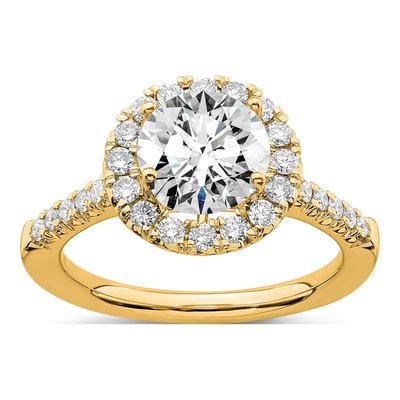 14K Yellow Gold Lab-Grown Diamond Engagement Ring Semi-Mount