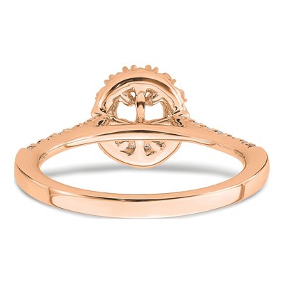 14K Rose Gold Lab-Grown Diamond Halo Engagement Ring Semi-Mount – view 6