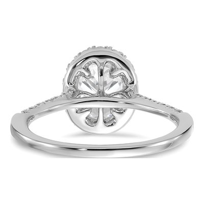 14K White Gold Oval Diamond Ring Mounting – view 6