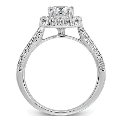 14K White Gold Lab-Grown Diamond Engagement Ring Semi-Mount – view 3