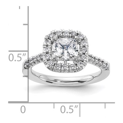 14K White Gold Lab-Grown Diamond Engagement Ring Semi-Mount – view 5