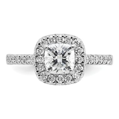 14K White Gold Lab-Grown Diamond Engagement Ring Semi-Mount – view 6