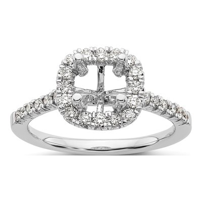 14K White Gold Lab-Grown Diamond Engagement Ring Semi-Mount – view 7