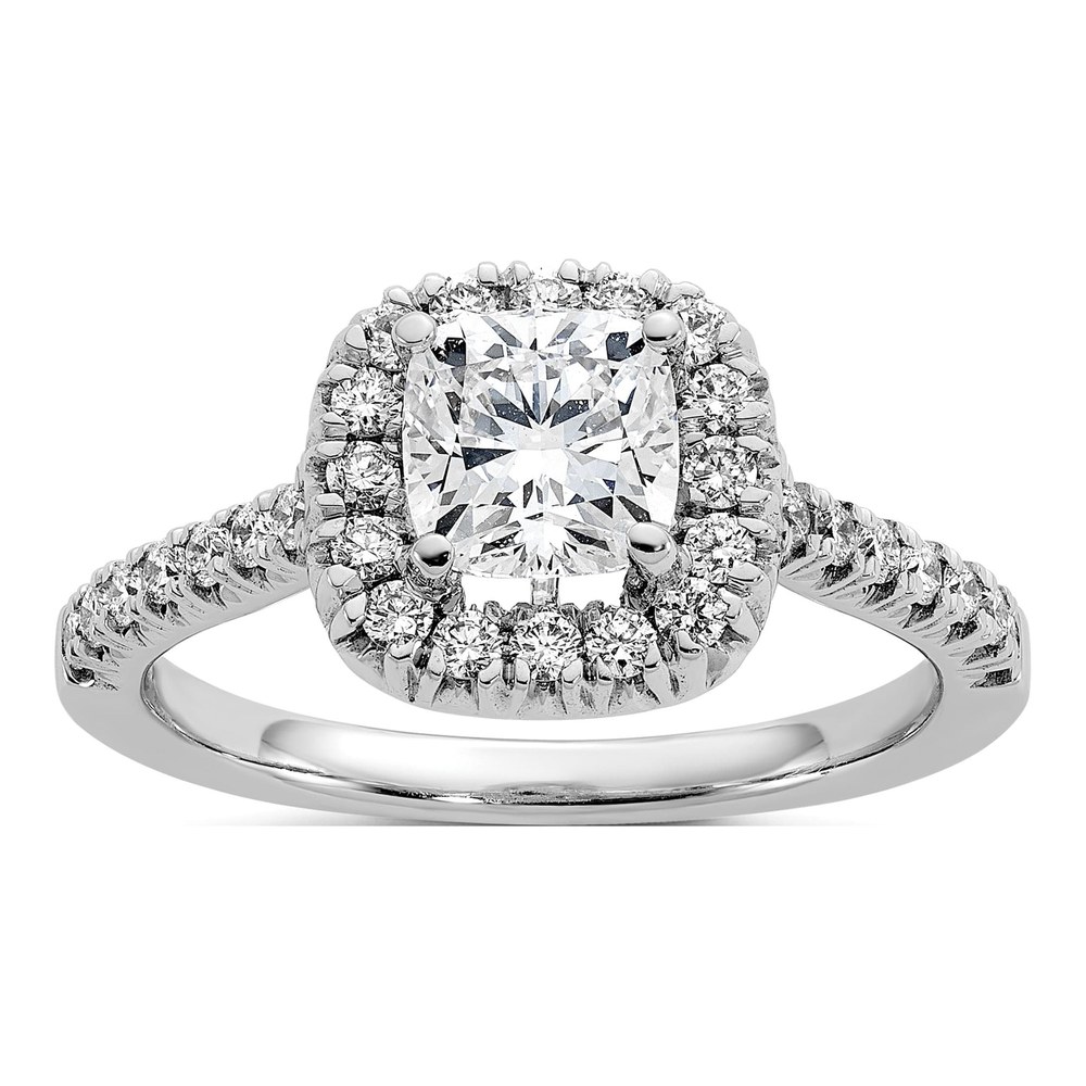 14K White Gold Lab-Grown Diamond Engagement Ring Semi-Mount