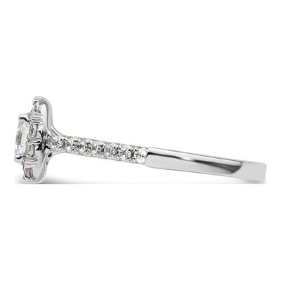 14K White Gold Diamond Halo Engagement Ring Semi-Mount – view 5