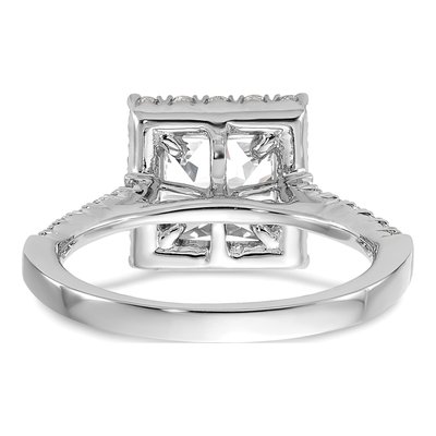 14K White Gold Lab-Grown Diamond Halo Engagement Ring Semi-Mount – view 6