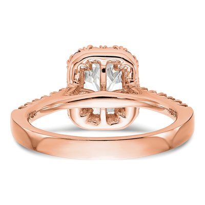 10K Rose Gold Diamond Halo Engagement Ring Semi-Mount – view 6