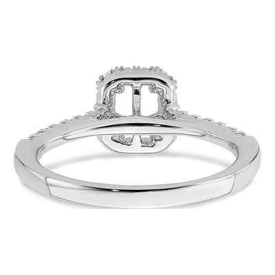 14K White Gold Lab-Grown Diamond Halo Engagement Ring Semi-Mount – view 7