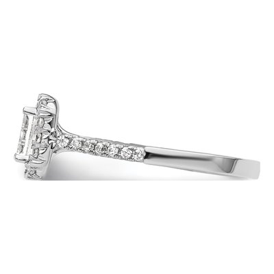 14K White Gold Diamond Halo Engagement Ring Semi-Mount – view 4