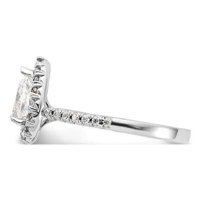 14K White Gold Pear Diamond Ring Mounting – view 4